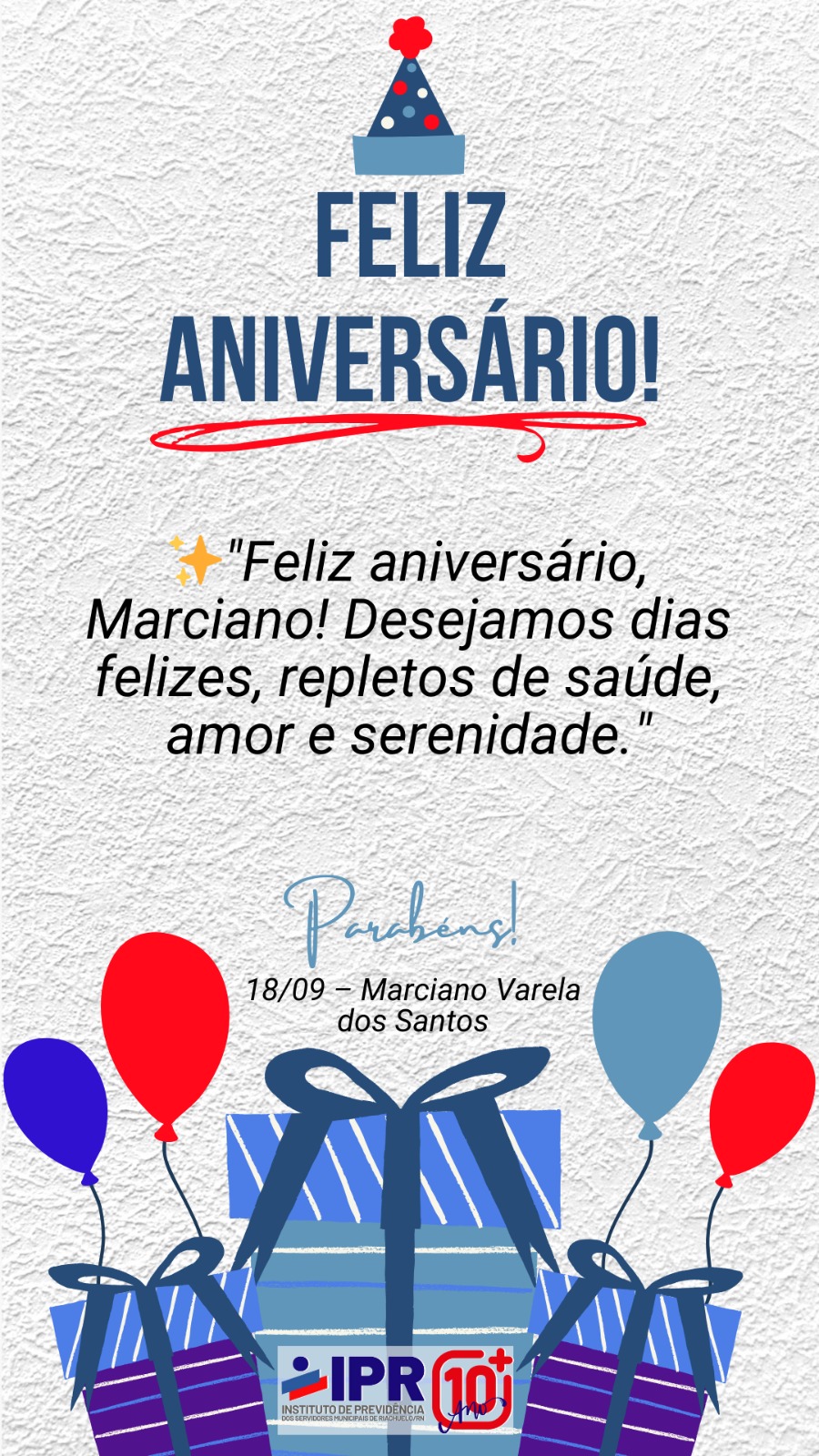 Leia mais sobre o artigo Parabéns Marciano!!!